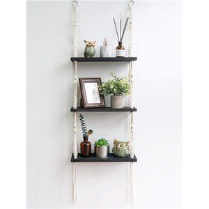Macrame Hanging Shelves Wall Shelves Small Plants Bedroom Boho Home Decor 3 Tier